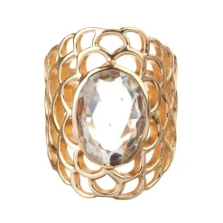 Bague Freida Améthyste en laiton doré