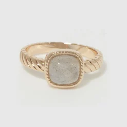 Bague Pamela Labradorite en Laiton doré