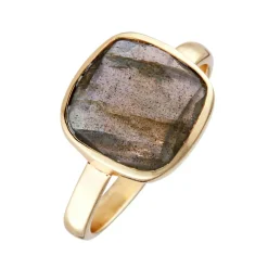 Bague Sia Labradorite en laiton doré