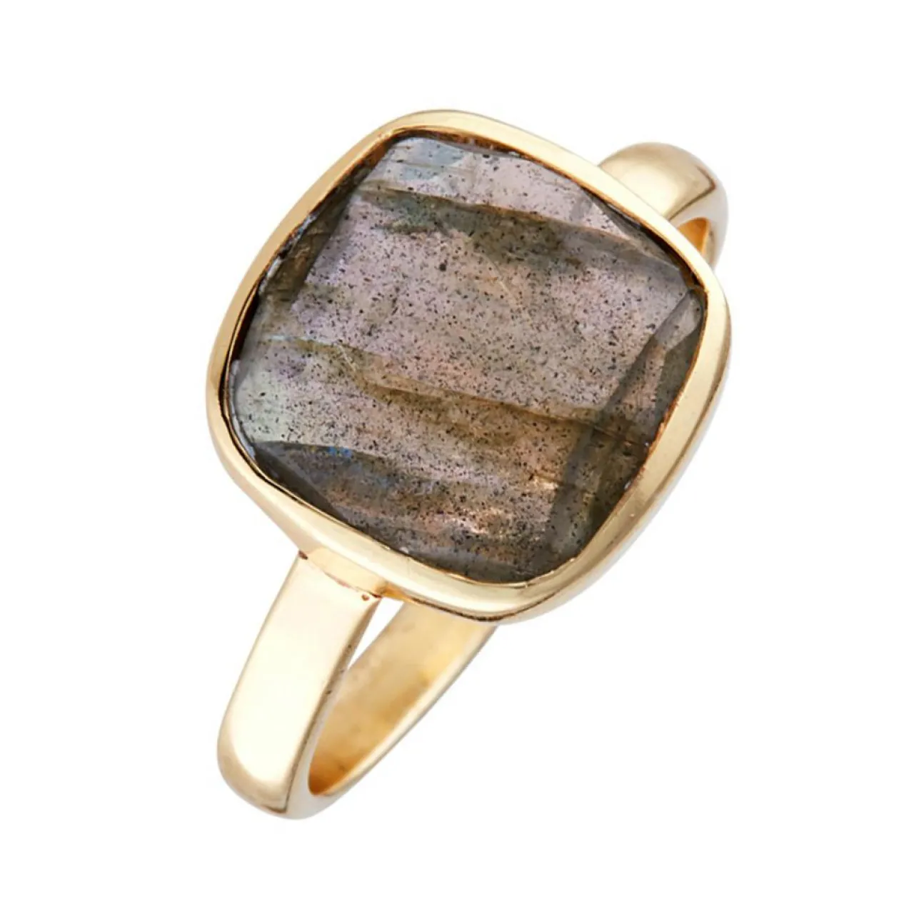 Bague Sia Labradorite en laiton doré