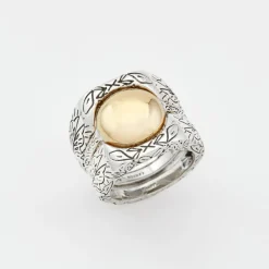 Bague Triple Argent et Laiton Fidji