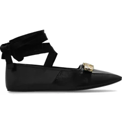 Ballerines en Cuir Double G noires