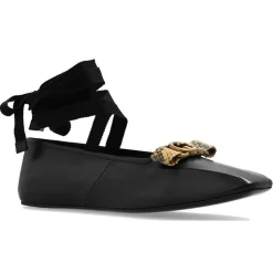 Ballerines en Cuir Double G noires