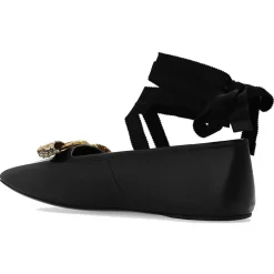 Ballerines en Cuir Double G noires