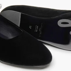 Ballerines en Velour Beaune noires