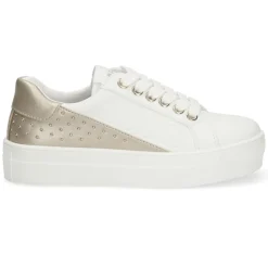 Baskets Alicia blanc/doré