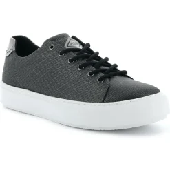 Baskets basses Maroua petite plateforme noir/argenté