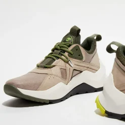 Baskets en Cuir & Textile Madbury taupe