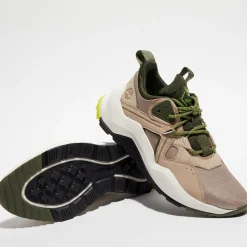 Baskets en Cuir & Textile Madbury taupe