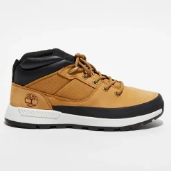 Baskets en Cuir & Textile Sprint cognac