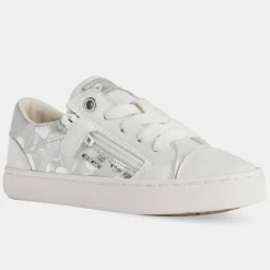 Baskets en Cuir & Textile Kilwi blanches