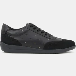 Baskets en Cuir & Velours de Cuir Myria noires