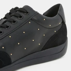 Baskets en Cuir & Velours de Cuir Myria noires