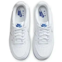 Baskets en Cuir Air Force 1 Gs blanc/bleu