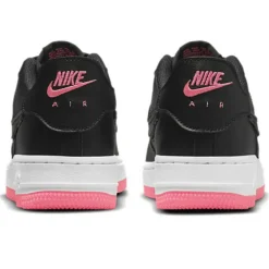 Baskets en Cuir Air Force 1 Gs noir/rose