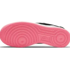 Baskets en Cuir Air Force 1 Gs noir/rose