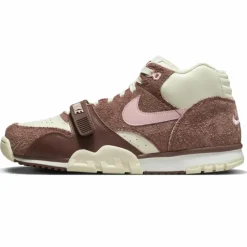 Baskets en Cuir Air Trainer 1 Mid marron/beige/rose