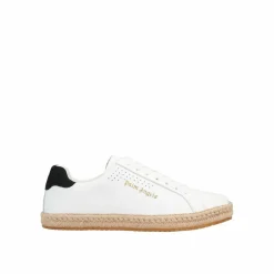 Baskets en cuir avec logo Palm Angels blanches