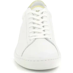 Baskets en Cuir Blazon Made In France blanc/doré