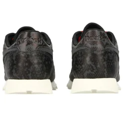 Baskets en Cuir Classic Leather Snake noires