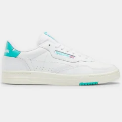 Baskets en Cuir Court Peak blanc/bleu