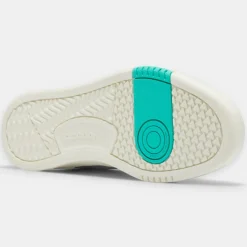 Baskets en Cuir Court Peak blanc/bleu