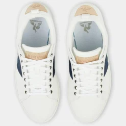Baskets en Cuir Courtclassic blanc/bleu marine