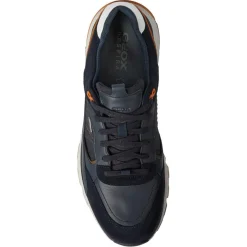 Baskets en Cuir Dolomia bleu marine