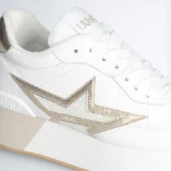 Baskets en Cuir Dreamy blanc/doré