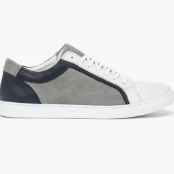 Baskets en Cuir et Velours de Cuir Kai grises