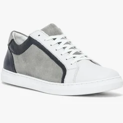 Baskets en Cuir et Velours de Cuir Kai grises