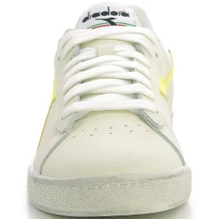 Baskets en Cuir Game L Fluo Wax blanc/jaune fluo