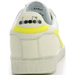 Baskets en Cuir Game L Fluo Wax blanc/jaune fluo