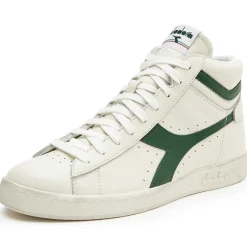 Baskets en Cuir Game L Hi Waxed blanc/vert