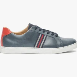 Baskets en Cuir Kessy bleu marine