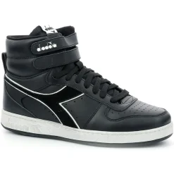 Baskets en Cuir Magic Bas Mid I noires