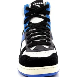 Baskets en Cuir Magic Baske Mi blanc/bleu/noir