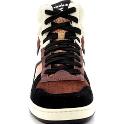 Baskets en Cuir Magic Baske Mi orange/marron