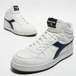 Baskets en Cuir Magic Icona bleu/noir