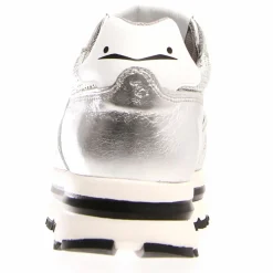 Baskets en Cuir May argentées - Talon 4 cm