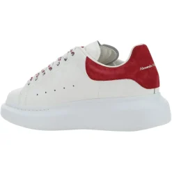 Baskets en Cuir Oversized blanc/rouge