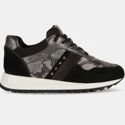 Baskets en Cuir running Tabelya gris/noir