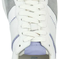 Baskets en Cuir Spherica blanc/cyclamen