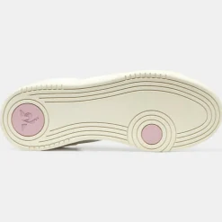 Baskets en Cuir Stadium blanc/rose