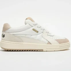 Baskets en Cuir University blanc/beige