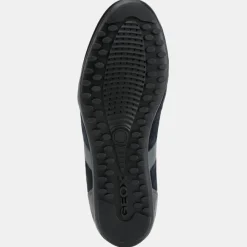 Baskets en Cuir Wells bleu/gris