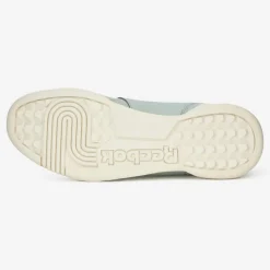 Baskets en Cuir Workout Logo céladon bleues