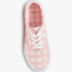 Baskets en Toile Nikolaus vichy rose corail