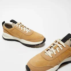 Baskets en Velours de Cuir Boroughs beiges