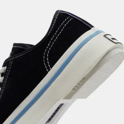 Baskets en Velours de Cuir Laguna blanc/noir